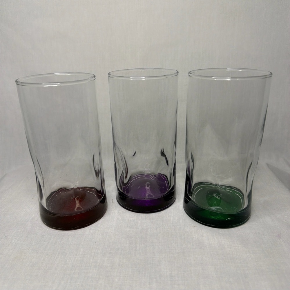 Libbey Impressions Glass Tumblers set of 3